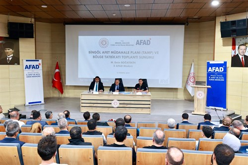 ‘2024 Yılı Bingöl Türkiye Afet Müdahale Planı (TAMP) Toplantısı’ ve ‘Bölge Düzeyi Saha Tatbikatı’ Toplantısı Yapıldı